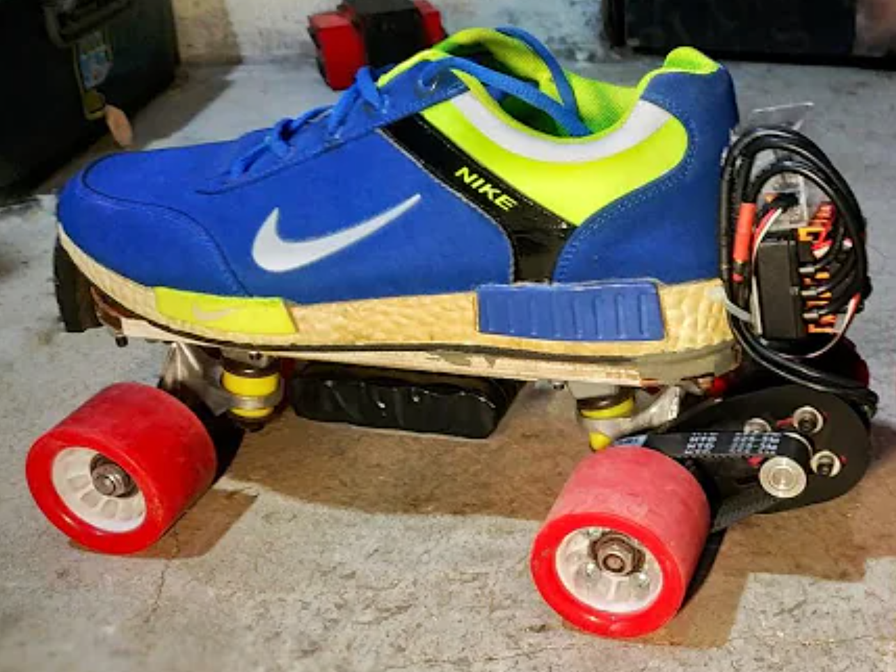 DIY electric Rollerblades, e-skates, electric roller skates, electric skates